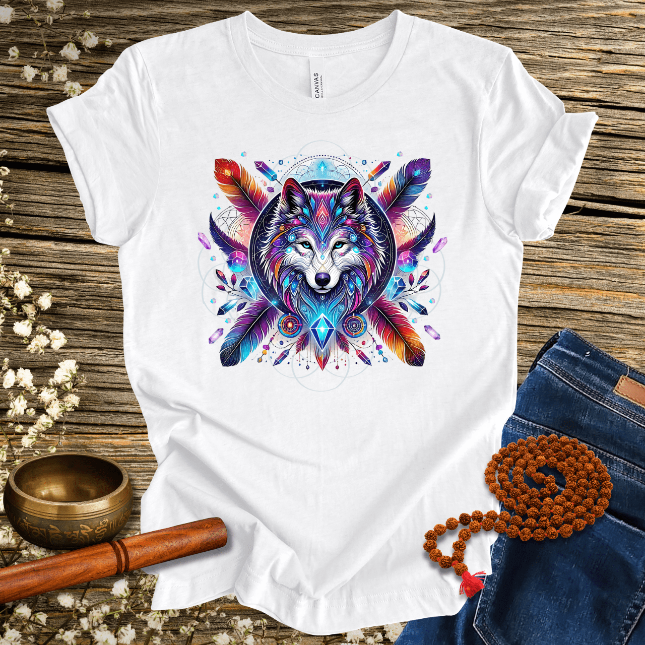 Galactic Wolf Spirit Animal - Unisex T-Shirt