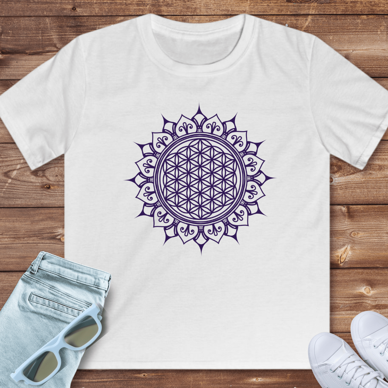 Flower of Life Mandala - Kids T-Shirt