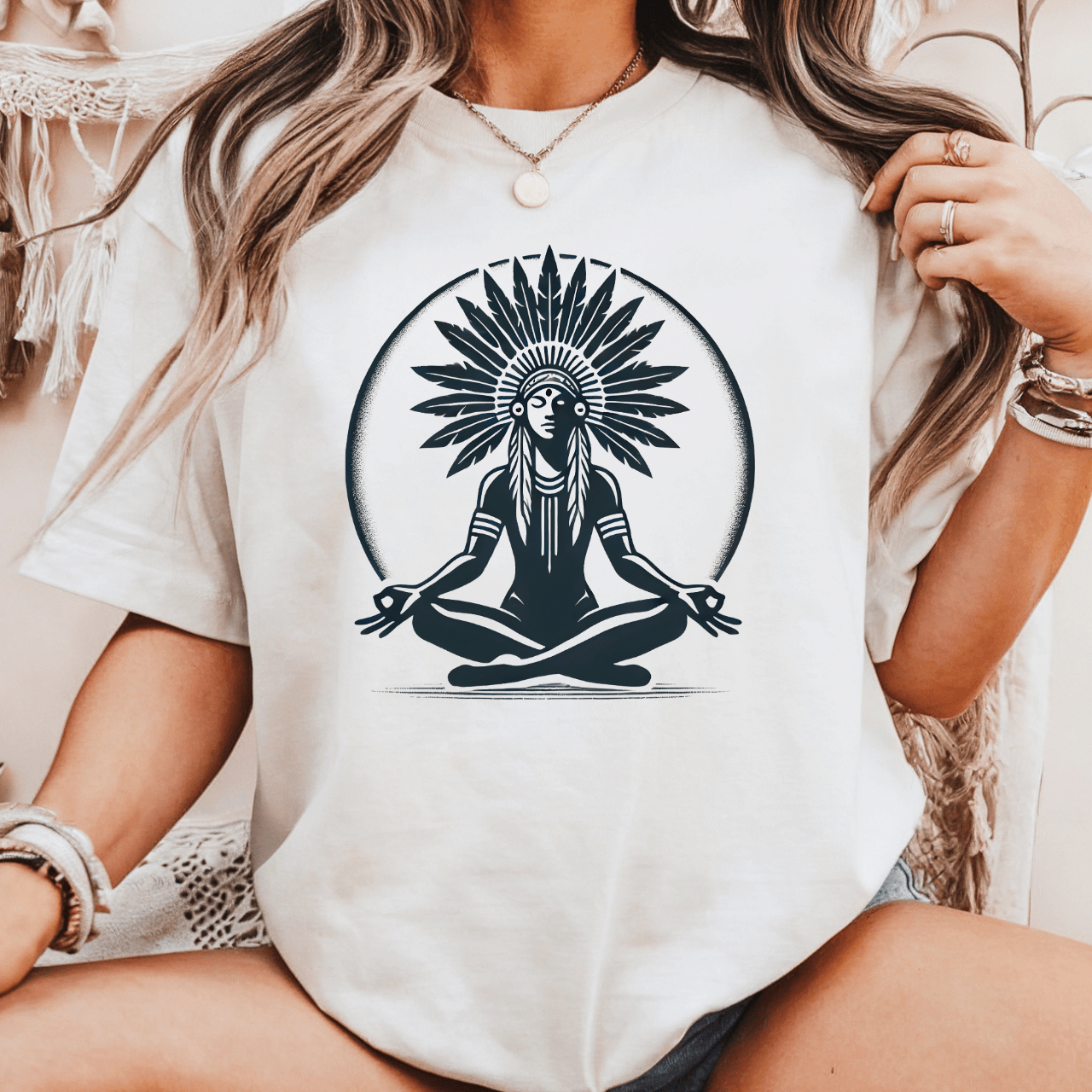 Meditating Shaman - Unisex T-Shirt