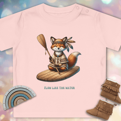 Shaman Fox auf einem SUP-Board - Baby Bio-T-Shirt